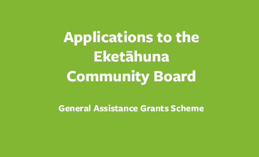 Eketāhuna Community Board Grants Scheme - Applications extended