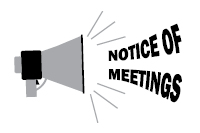 Notice of Meetings - December